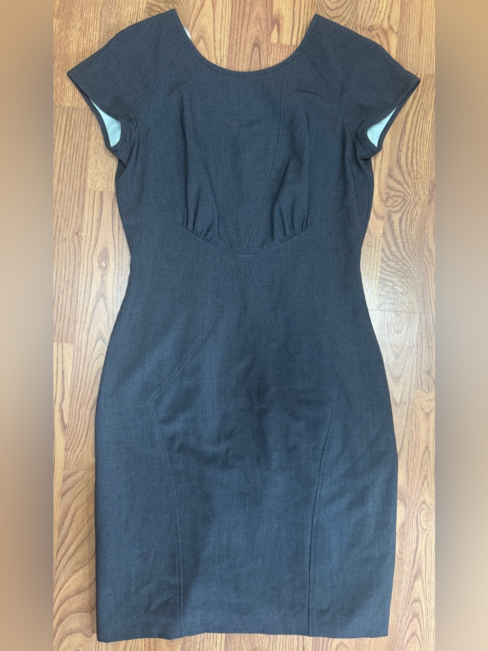 ❤️ Marc New York Marc Anthony 6 Charcoal Cap-Sleeve Sheath Work Dinner Dress B11